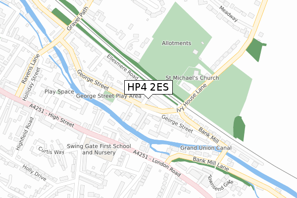 HP4 2ES map - large scale - OS Open Zoomstack (Ordnance Survey)