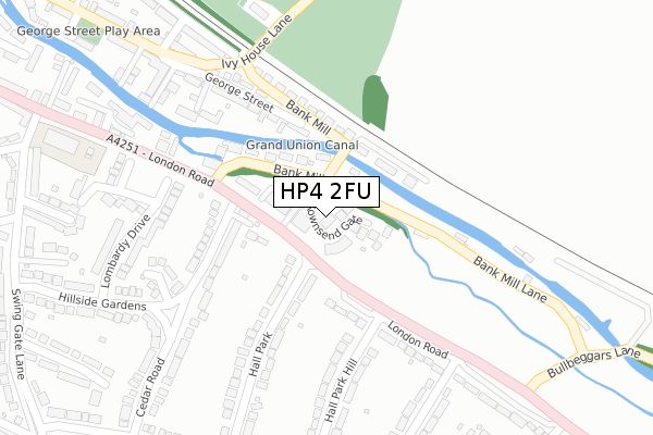 HP4 2FU map - large scale - OS Open Zoomstack (Ordnance Survey)