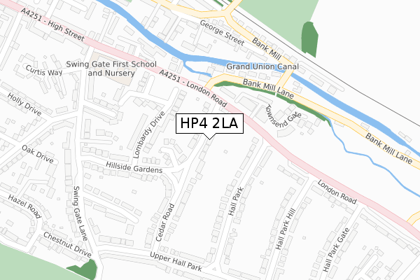 HP4 2LA map - large scale - OS Open Zoomstack (Ordnance Survey)