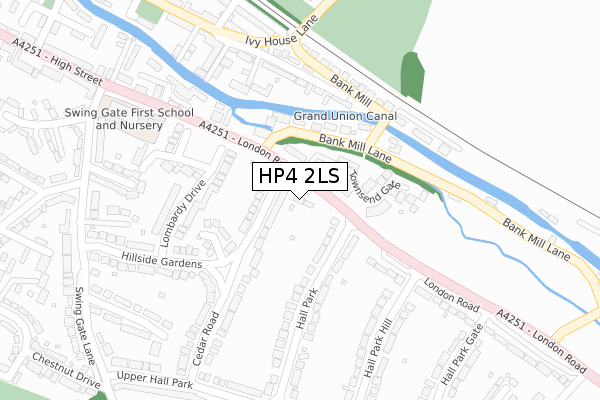 HP4 2LS map - large scale - OS Open Zoomstack (Ordnance Survey)