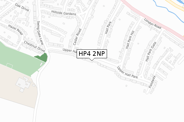 HP4 2NP map - large scale - OS Open Zoomstack (Ordnance Survey)