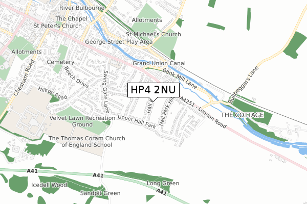 HP4 2NU map - small scale - OS Open Zoomstack (Ordnance Survey)