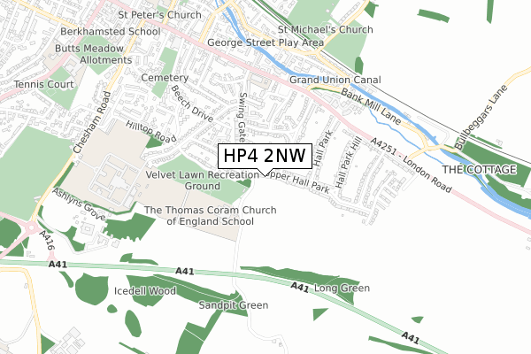 HP4 2NW map - small scale - OS Open Zoomstack (Ordnance Survey) HP4 2NW map - small scale - OS Open Zoomstack (Ordnance Survey)