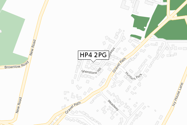 HP4 2PG map - large scale - OS Open Zoomstack (Ordnance Survey)