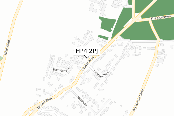 HP4 2PJ map - large scale - OS Open Zoomstack (Ordnance Survey)