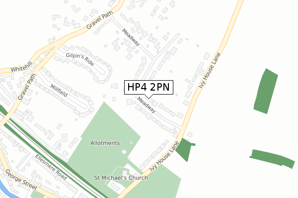 HP4 2PN map - large scale - OS Open Zoomstack (Ordnance Survey) HP4 2PN map - large scale - OS Open Zoomstack (Ordnance Survey)