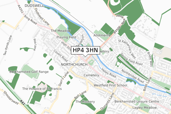 HP4 3HN map - small scale - OS Open Zoomstack (Ordnance Survey)