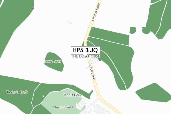 HP5 1UQ map - large scale - OS Open Zoomstack (Ordnance Survey)