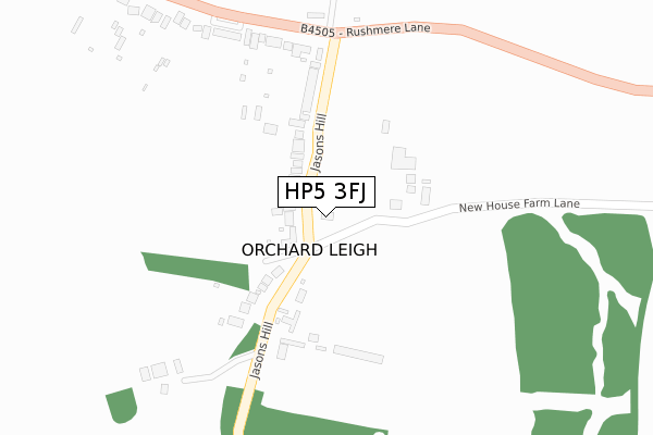 HP5 3FJ map - large scale - OS Open Zoomstack (Ordnance Survey)