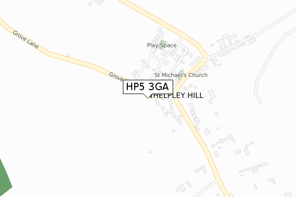 HP5 3GA map - large scale - OS Open Zoomstack (Ordnance Survey)