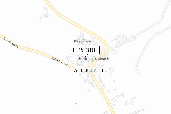 HP5 3RH map - large scale - OS Open Zoomstack (Ordnance Survey)