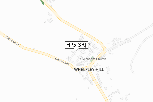 HP5 3RJ map - large scale - OS Open Zoomstack (Ordnance Survey)