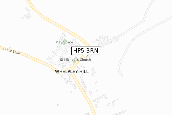 HP5 3RN map - large scale - OS Open Zoomstack (Ordnance Survey)