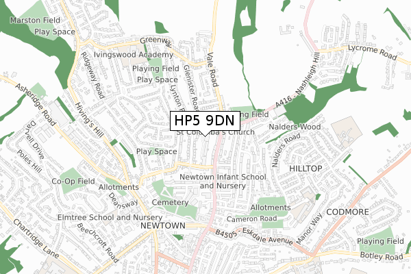 HP5 9DN map - small scale - OS Open Zoomstack (Ordnance Survey) HP5 9DN map - small scale - OS Open Zoomstack (Ordnance Survey)