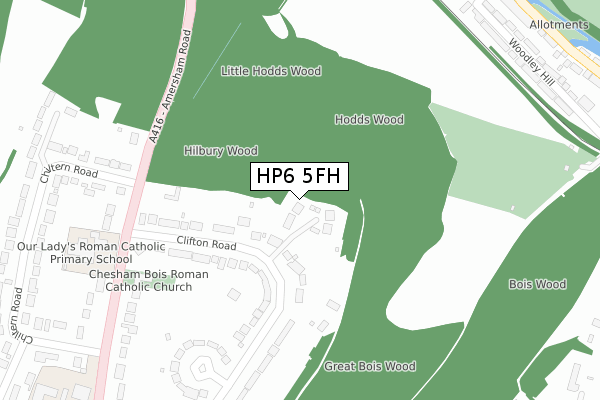 HP6 5FH map - large scale - OS Open Zoomstack (Ordnance Survey) HP6 5FH map - large scale - OS Open Zoomstack (Ordnance Survey)