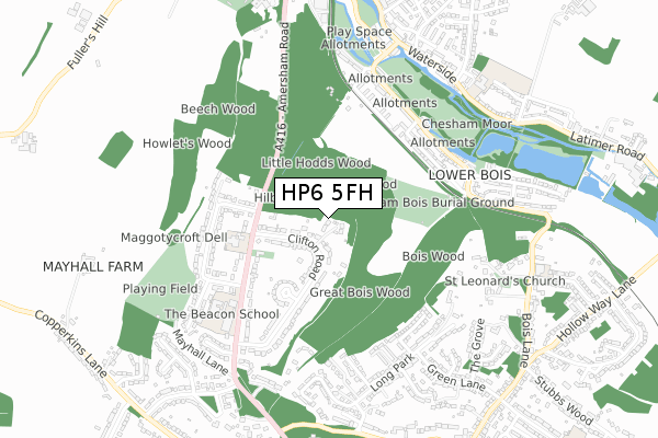 HP6 5FH map - small scale - OS Open Zoomstack (Ordnance Survey) HP6 5FH map - small scale - OS Open Zoomstack (Ordnance Survey)