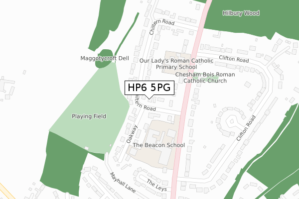 HP6 5PG map - large scale - OS Open Zoomstack (Ordnance Survey)