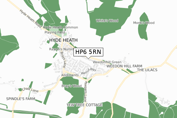 HP6 5RN map - small scale - OS Open Zoomstack (Ordnance Survey)