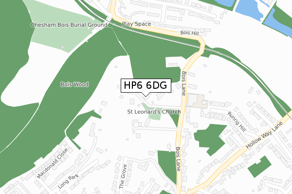 HP6 6DG map - large scale - OS Open Zoomstack (Ordnance Survey)