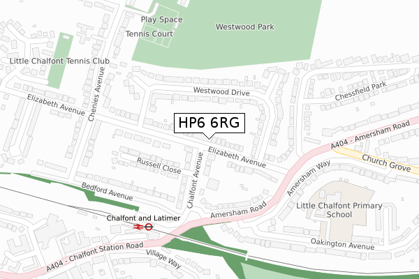 HP6 6RG map - large scale - OS Open Zoomstack (Ordnance Survey)