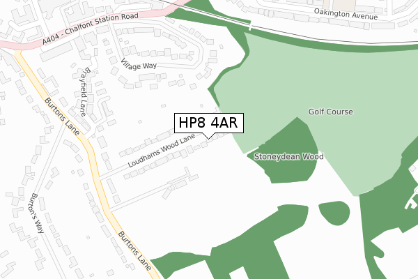 HP8 4AR map - large scale - OS Open Zoomstack (Ordnance Survey)