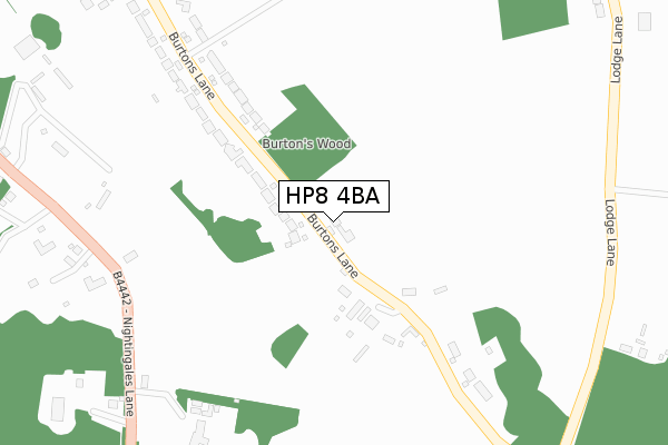HP8 4BA map - large scale - OS Open Zoomstack (Ordnance Survey)