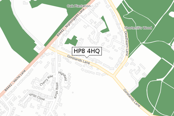 HP8 4HQ map - large scale - OS Open Zoomstack (Ordnance Survey)