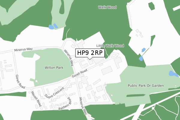 HP9 2RP map - large scale - OS Open Zoomstack (Ordnance Survey)