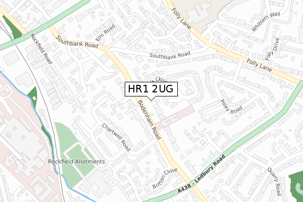 HR1 2UG map - large scale - OS Open Zoomstack (Ordnance Survey) HR1 2UG map - large scale - OS Open Zoomstack (Ordnance Survey)