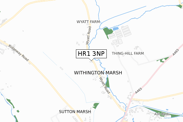 HR1 3NP map - small scale - OS Open Zoomstack (Ordnance Survey)