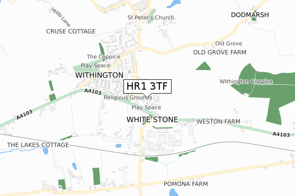 HR1 3TF map - small scale - OS Open Zoomstack (Ordnance Survey) HR1 3TF map - small scale - OS Open Zoomstack (Ordnance Survey)