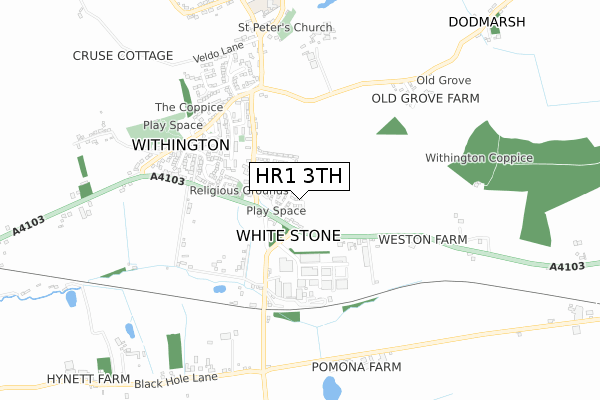 HR1 3TH map - small scale - OS Open Zoomstack (Ordnance Survey) HR1 3TH map - small scale - OS Open Zoomstack (Ordnance Survey)