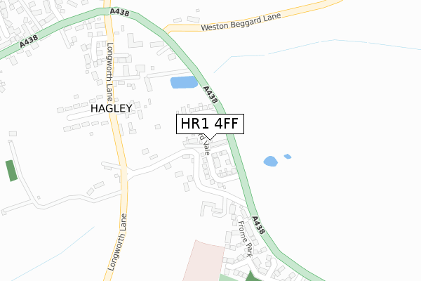 HR1 4FF map - large scale - OS Open Zoomstack (Ordnance Survey)