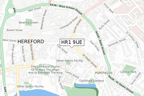 HR1 9UE map - large scale - OS Open Zoomstack (Ordnance Survey) HR1 9UE map - large scale - OS Open Zoomstack (Ordnance Survey)