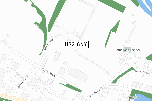 HR2 6NY map - large scale - OS Open Zoomstack (Ordnance Survey)