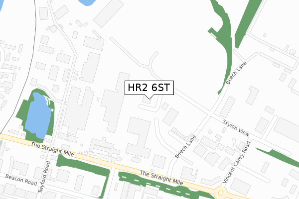 HR2 6ST map - large scale - OS Open Zoomstack (Ordnance Survey)