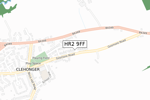 HR2 9FF map - large scale - OS Open Zoomstack (Ordnance Survey)