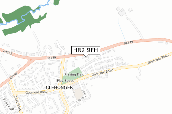 HR2 9FH map - large scale - OS Open Zoomstack (Ordnance Survey)