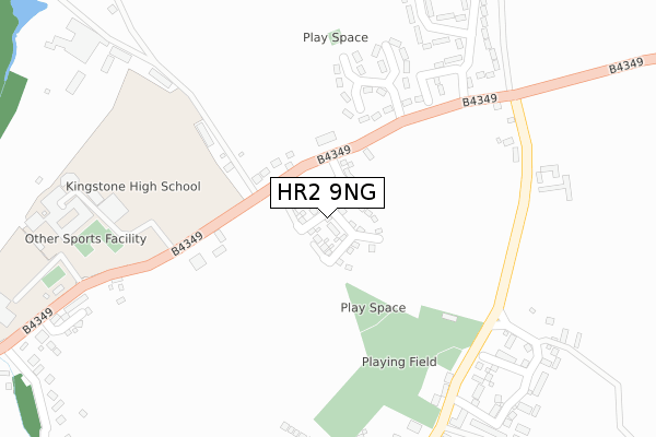 HR2 9NG map - large scale - OS Open Zoomstack (Ordnance Survey)