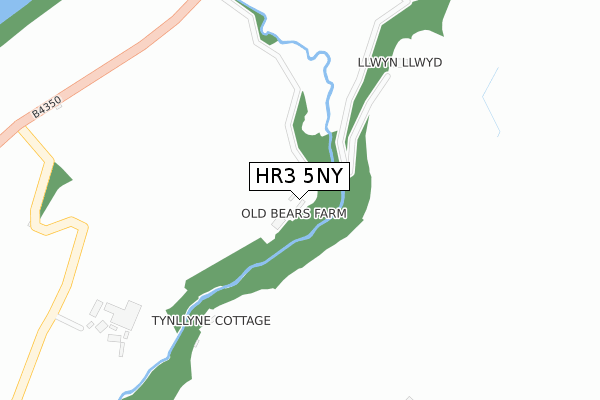 HR3 5NY map - large scale - OS Open Zoomstack (Ordnance Survey)