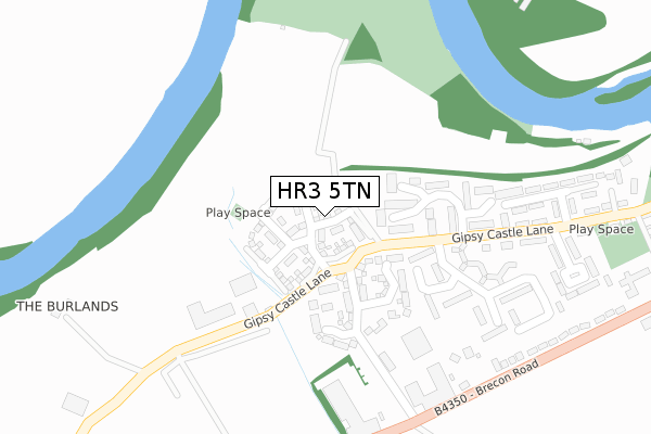 HR3 5TN map - large scale - OS Open Zoomstack (Ordnance Survey)
