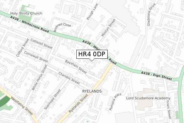 HR4 0DP map - large scale - OS Open Zoomstack (Ordnance Survey)