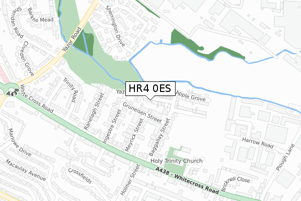 HR4 0ES map - large scale - OS Open Zoomstack (Ordnance Survey)