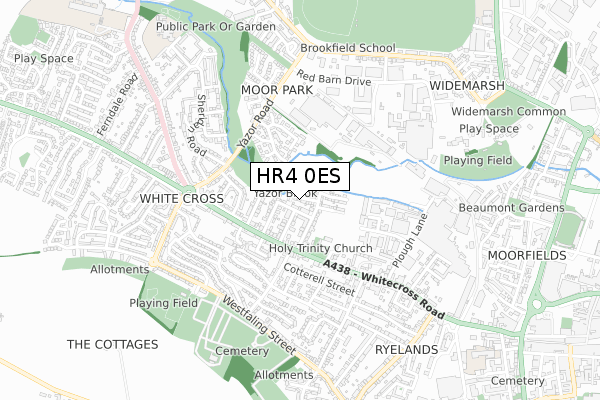 HR4 0ES map - small scale - OS Open Zoomstack (Ordnance Survey)