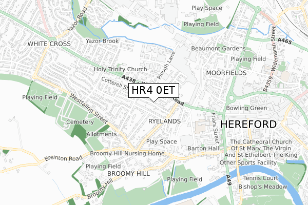 HR4 0ET map - small scale - OS Open Zoomstack (Ordnance Survey)