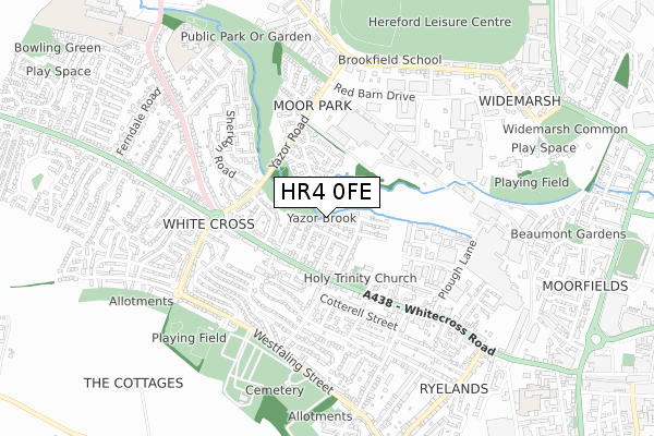 HR4 0FE map - small scale - OS Open Zoomstack (Ordnance Survey)