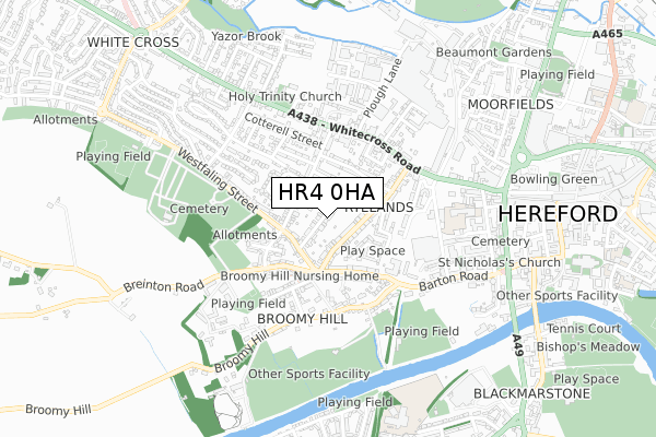 HR4 0HA map - small scale - OS Open Zoomstack (Ordnance Survey) HR4 0HA map - small scale - OS Open Zoomstack (Ordnance Survey)