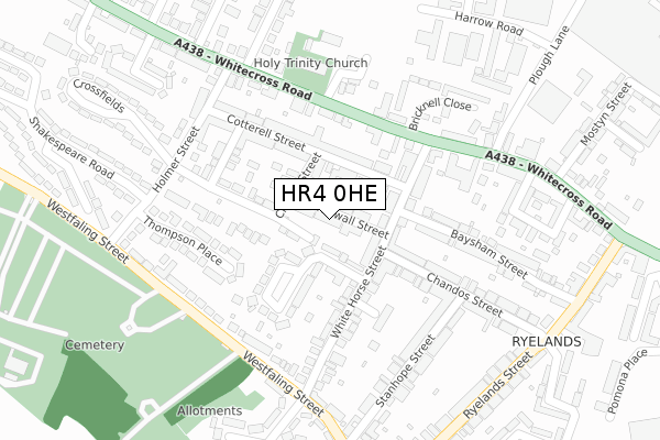 HR4 0HE map - large scale - OS Open Zoomstack (Ordnance Survey) HR4 0HE map - large scale - OS Open Zoomstack (Ordnance Survey)