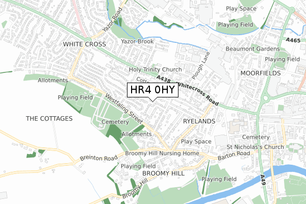 HR4 0HY map - small scale - OS Open Zoomstack (Ordnance Survey) HR4 0HY map - small scale - OS Open Zoomstack (Ordnance Survey)