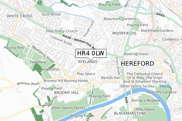 HR4 0LW map - small scale - OS Open Zoomstack (Ordnance Survey) HR4 0LW map - small scale - OS Open Zoomstack (Ordnance Survey)